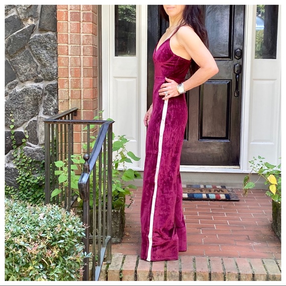 #07 FABULOUS VELVET WIDE LEG JUMPSUIT WITH SIDE DETAIL - Picture 4 of 13